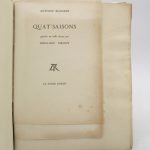 Couverture du livre Estimation du livre « quat’saisons »