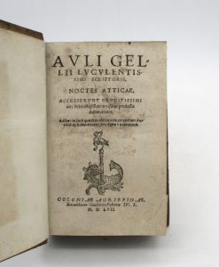 Estimation Livre ancien - Couverture du livre Estimation du livre « noctes Atticae »