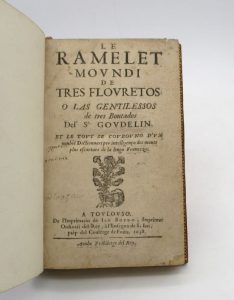 Estimation Sciences Humaines - Couverture du livre Estimation du livre « le Ramelet moundi de tres gentilessos de tres boutados »
