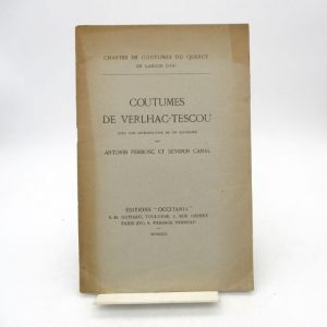 Estimation Edition originale - Couverture du livre Estimation du livre « coutumes de Verlhac-Tescou »