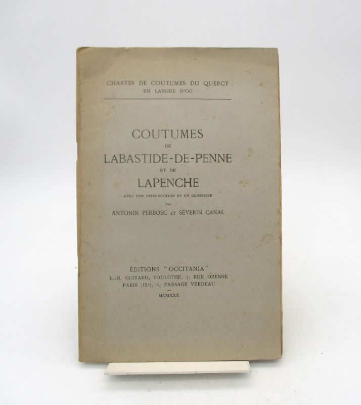 Couverture du livre Estimation du livre « coutumes de Labastide-de-Penne et de Lapenche »