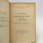 Couverture du livre Estimation du livre « coutumes de Labastide-de-Penne et de Lapenche »