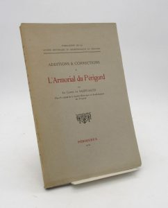 Estimation Histoire - Couverture du livre Estimation du livre « additions & Corrections à l’Armorial du Périgord »