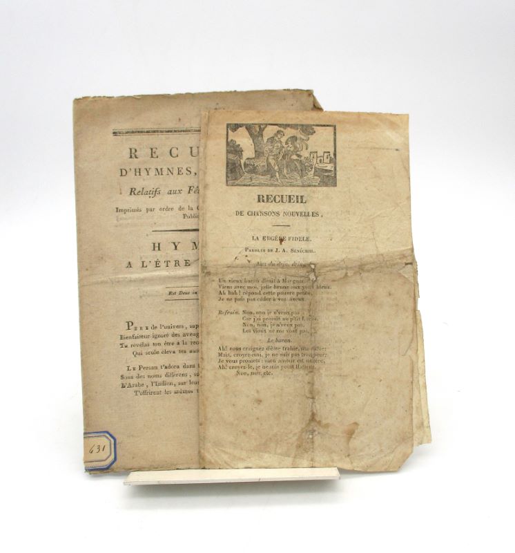 Couverture du livre Estimation du livre « 2 plaquettes de chansons »