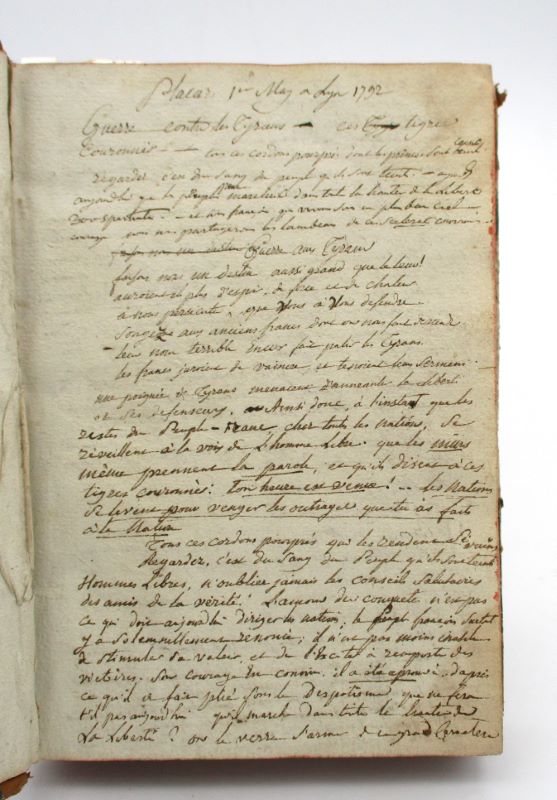 Couverture du livre Estimation du livre « manuscrit regroupant plusieurs textes relatifs à la Révolution française »