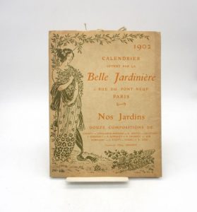 Estimation Beaux-Arts - Couverture du livre Estimation du livre « 2 Calendriers offert par la Belle Jardinière »