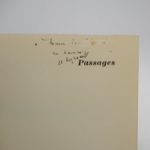 Couverture du livre Estimation du livre « passages (1937-1950) »