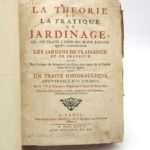 Couverture du livre Estimation du livre « la Théorie et la Pratique du jardinage »