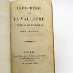 Couverture du livre Estimation du livre « la Duchesse de La Vallière »