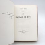 Couverture du livre Estimation du livre « le Mariage de Loti »
