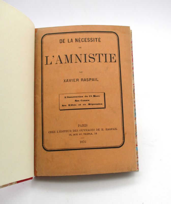 Couverture du livre Estimation du livre « de la nécessité de l’amnistie »