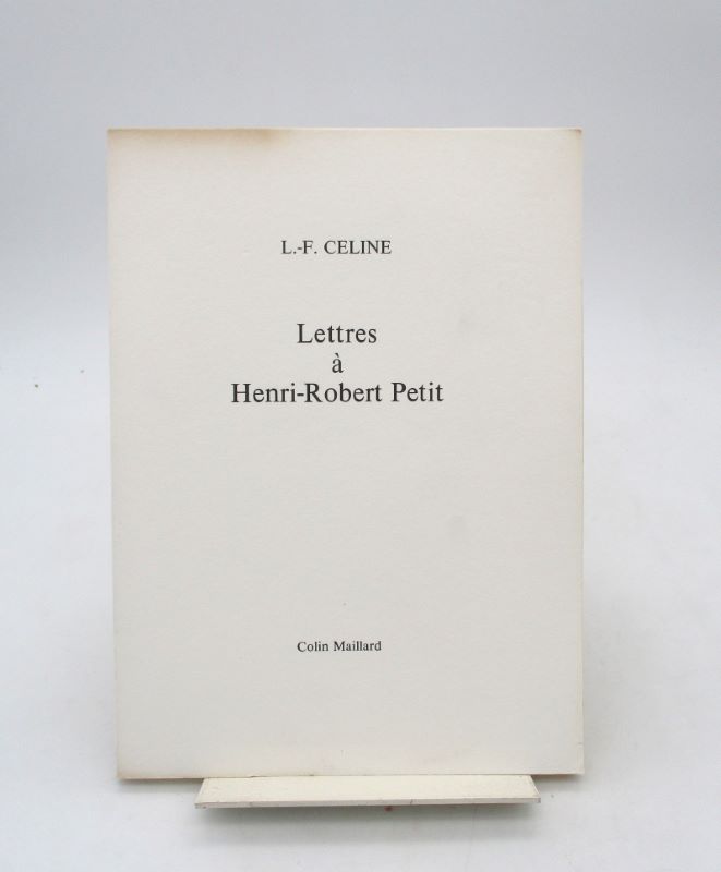 Couverture du livre Estimation du livre « lettre à Henri-Robert Petit »