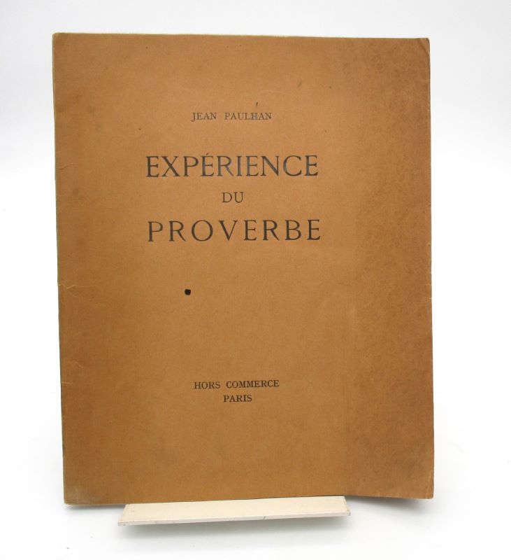 Couverture du livre Estimation du livre « expérience du proverbe »