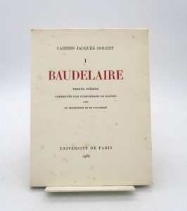 Estimation Edition originale - Couverture du livre Estimation du livre « baudelaire – Textes inédits »