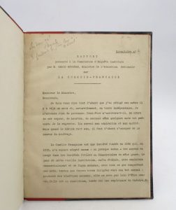 Estimation Edition originale - Couverture du livre Estimation du livre « rapport présenté à la Commission d’enquête instituée par M. Mario Roustan, ministre de l’Éducation nationale sur le Comédie-française »
