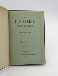 Estimation Beaux-Arts - Couverture du livre Estimation du livre « la Tapisserie ancienne et moderne »