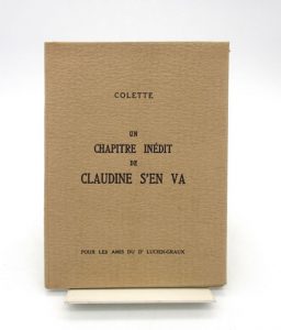 Estimation Edition originale - Couverture du livre Estimation du livre « un chapitre inédit de Claudine s’en va »