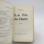 Couverture du livre Estimation du livre « la Fin de Chéri »