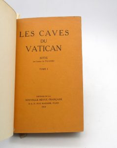 Estimation Edition originale - Couverture du livre Estimation du livre « les Caves du Vatican »