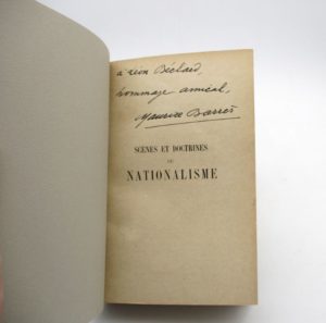 Estimation Edition originale - Couverture du livre Estimation du livre « scènes et Doctrines du nationalisme »