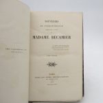 Couverture du livre Estimation du livre « souvenirs et Correspondance tirés des papiers de madame Récamier »