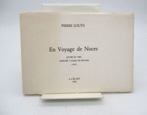 Estimation Edition originale - Couverture du livre Estimation du livre « en Voyage de Noces – Lettre en vers adressée à Marie de Régnier (1899) »