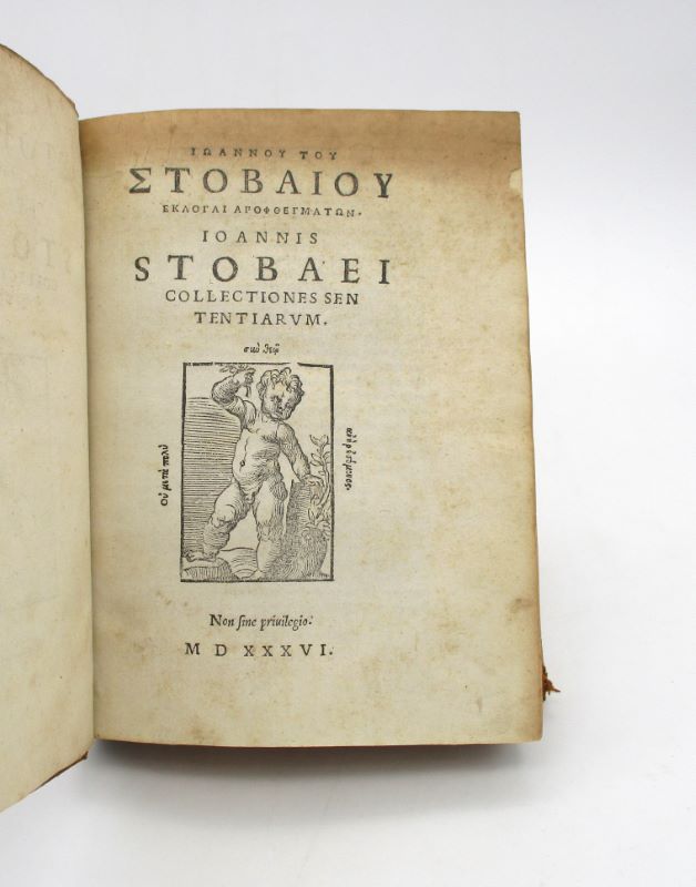Couverture du livre Estimation du livre « ioannou tou Stobaiou Eklogai apophthegmaton – Ioannis Stobaei collectiones sententiarum »