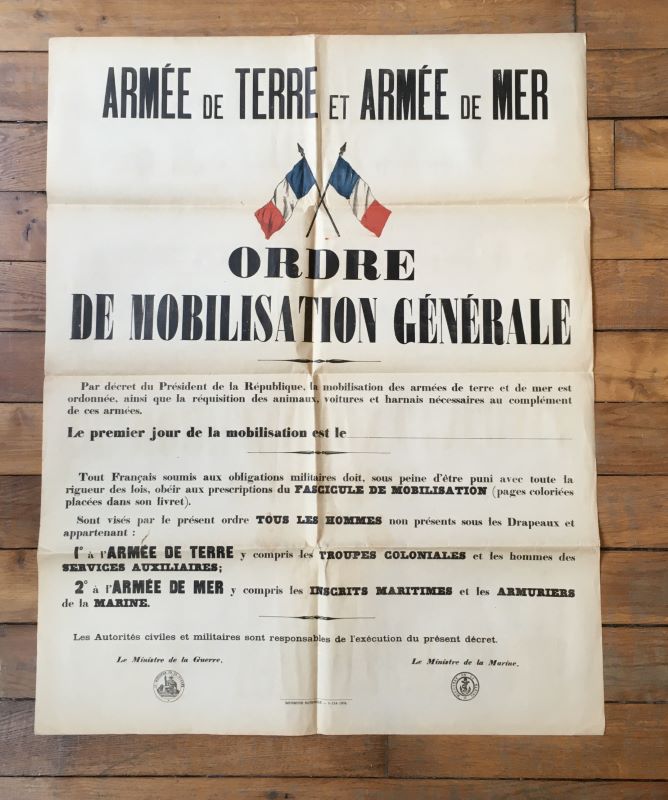 Couverture du livre Estimation du livre « ordre de mobilisation générale : affiche »