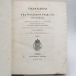 Couverture du livre Estimation du livre « négociations relatives à la succession d’Espagne sous Louis XIV »