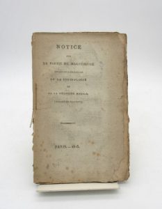 Estimation Sciences Humaines - Couverture du livre Estimation du livre « notice sur la partie du magnétisme relative à l’histoire de la physiologie et de la médecine morale »