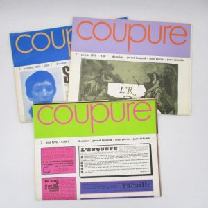 Estimation Beaux-Arts - Couverture du livre Estimation du livre « ensemble de 5 premiers numéros de la revue Coupure »