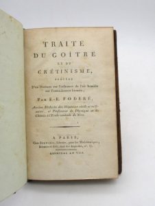 Estimation Sciences et médecine - Couverture du livre Estimation du livre « traité du goitre et du crétinisme, précédé d’un discours sur l’influence de l’air humide sur l’entendement humain »