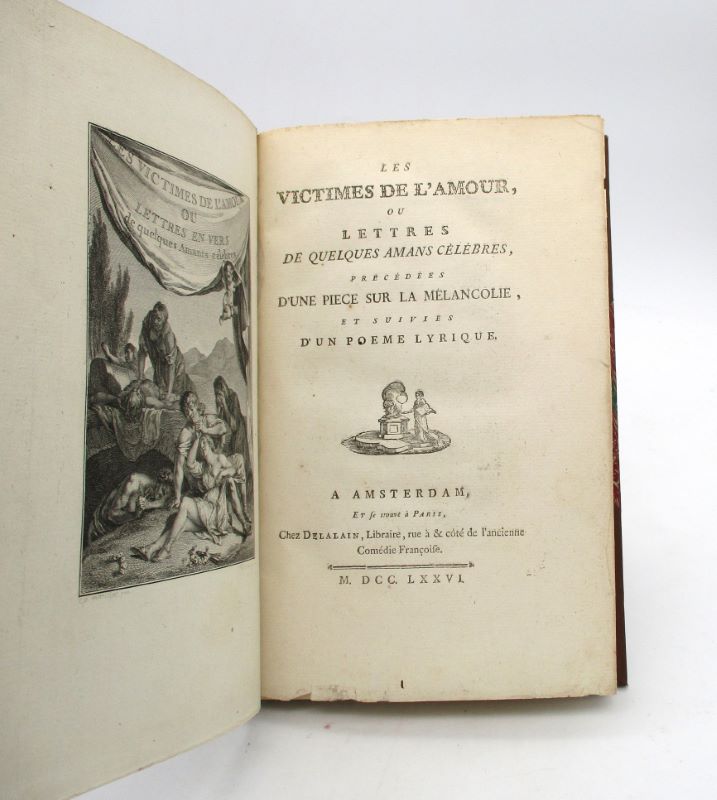 Couverture du livre Estimation du livre « les Victimes de l’amour ou Lettres de quelques amants célèbres, précédées d’une pièce sur la mélancolie et suivies d’un poème lyrique »