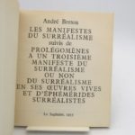 Couverture du livre Estimation du livre « les Manifestes du Surréalisme »