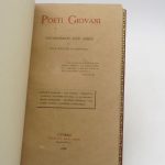 Couverture du livre Estimation du livre « poeti Giovani – Testimonianze d’un amico »