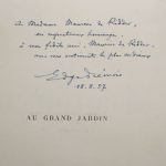 Couverture du livre Estimation du livre « au grand jardin »