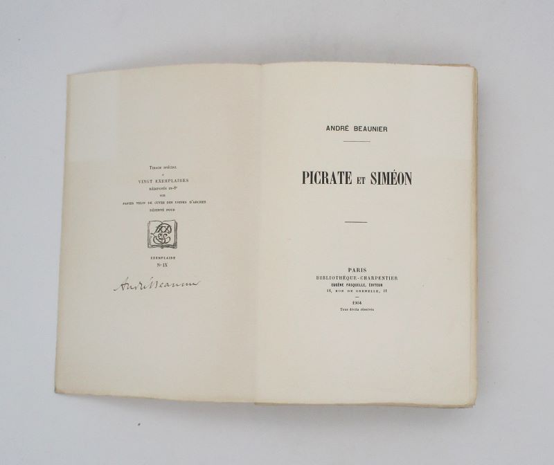 Couverture du livre Estimation du livre « picrate et Siméon »