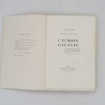 Couverture du livre Estimation du livre « l’Europe galante – Chronique du XXe siècle »