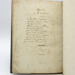 Couverture du livre Estimation du livre « odes Anacréontiques : manuscrit autographe »