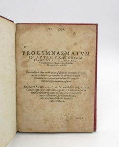 Estimation Livre ancien - Couverture du livre Estimation du livre « progymnasmatum in artem oratoriam Francisci Sylvii Ambiani, vidi erudtione recta & judicio sudacto, Centuriae tres redactes »
