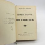 Couverture du livre Estimation du livre « la Dernière Aventure d’un homme de 45 ans »