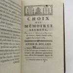 Couverture du livre Estimation du livre « choix des mémoires secrets, pour servir à l’histoire de la République des Lettres, depuis l’année M. DCC. LXII. jusques et y compris M. DCC. LXXXV. »