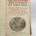 Couverture du livre Estimation du livre « dictionnaire historique et critique »