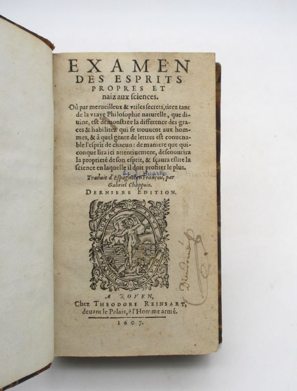 Couverture du livre Estimation du livre « examens des esprits propres et nés aux sciences »