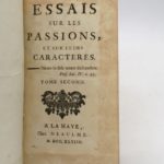 Couverture du livre Estimation du livre « essais sur les passions, et leurs caractères »