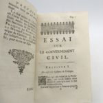 Couverture du livre Estimation du livre « essai sur le gouvernement civil »