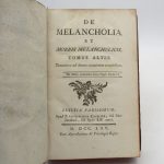 Couverture du livre Estimation du livre « de melancholia et morbis melancholicis »