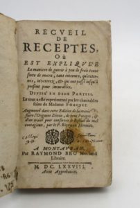 Estimation Livre ancien - Couverture du livre Estimation du livre « recueil de recettes, où est expliquée la manière de guérir à peu de frais toute sorte de maux »