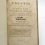 Couverture du livre Estimation du livre « théorie du pouvoir politique et religieux dans la société civile démontrée par le raisonnement & par l’histoire : Tomes I et II seuls »