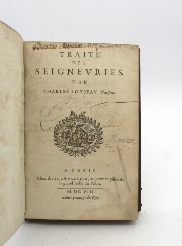 Couverture du livre Estimation du livre « traité des seigneuries »